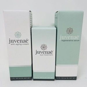 Juvenae Skincare Set 3 Piece Anti Aging Cream Eye Treatment Serum New $180